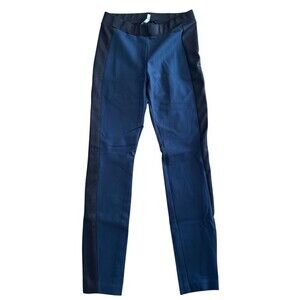 Cop.Copine Leggings Size 36 Small Tall Blue Black Colorblock